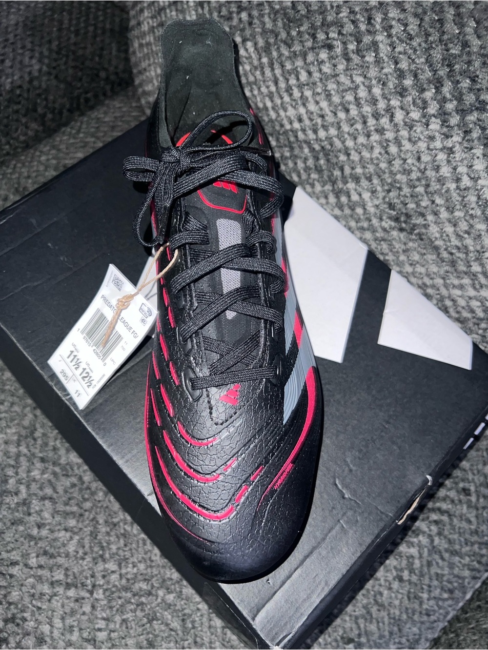 Adidas Predator League FG Unisex Black & Red Athletic Soccer Shoe